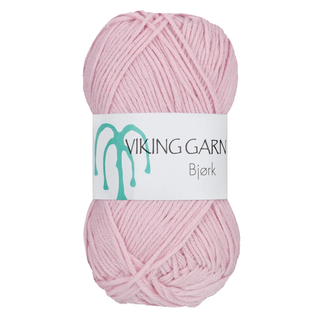 Bjørk Garn Bomullsmix 50 g Ljusrosa 565 Viking Garn