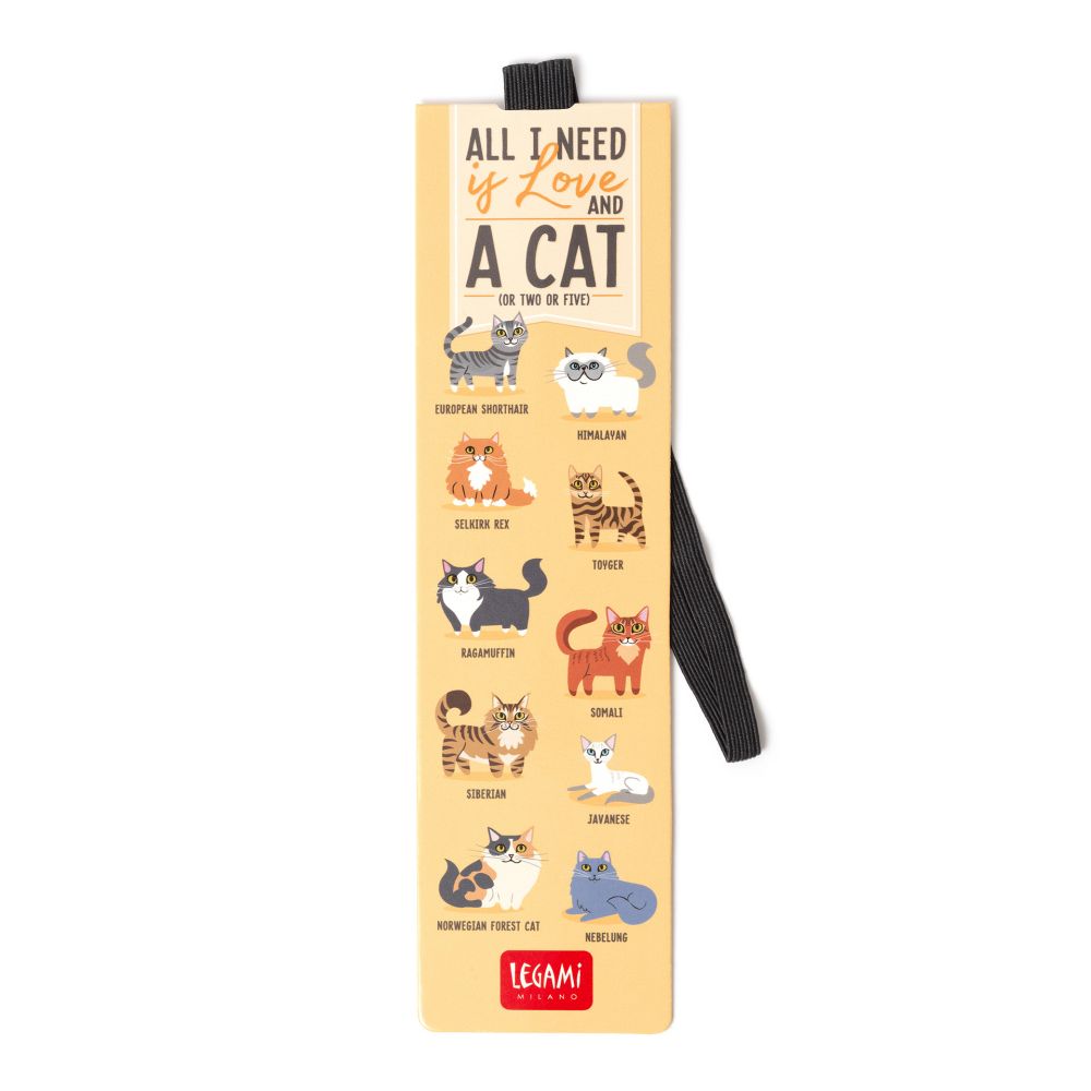 Bokmärke Med Elastiskt Band Cats