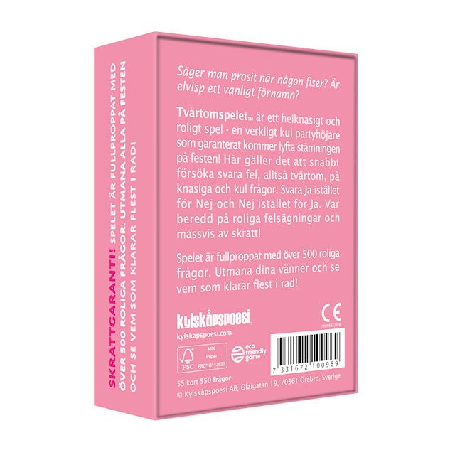 Produktbild 3 för Tvärtomspelet - FEST (SE)