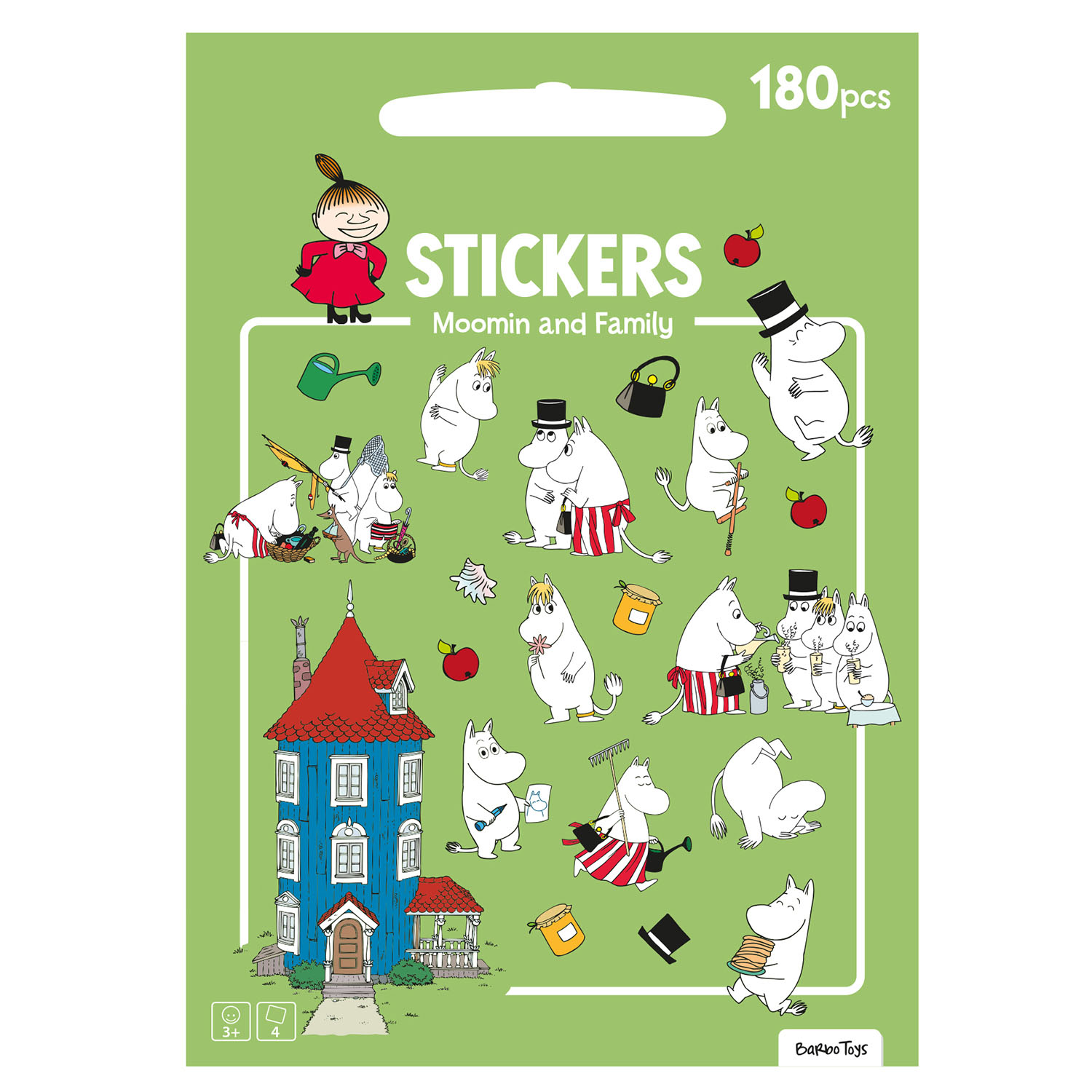 Mumin Klistermärken Familj 180 Rosa Barbo Toys
