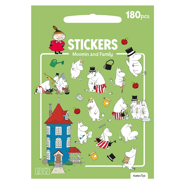 Mumin Klistermärken Familj 180 Rosa Barbo Toys