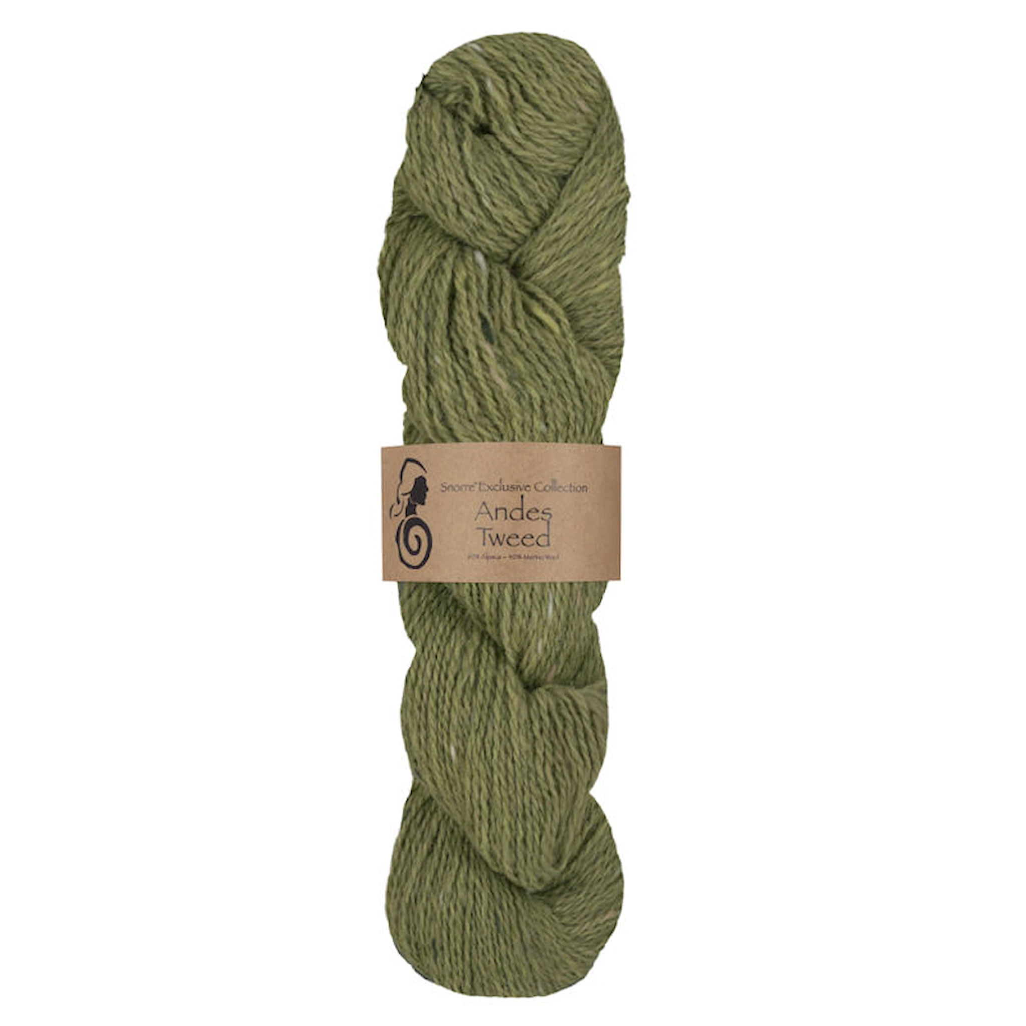 Produktbild för Andes Tweed Alpacka, ull 50 gr Ljusgrön 232, Viking Snorre