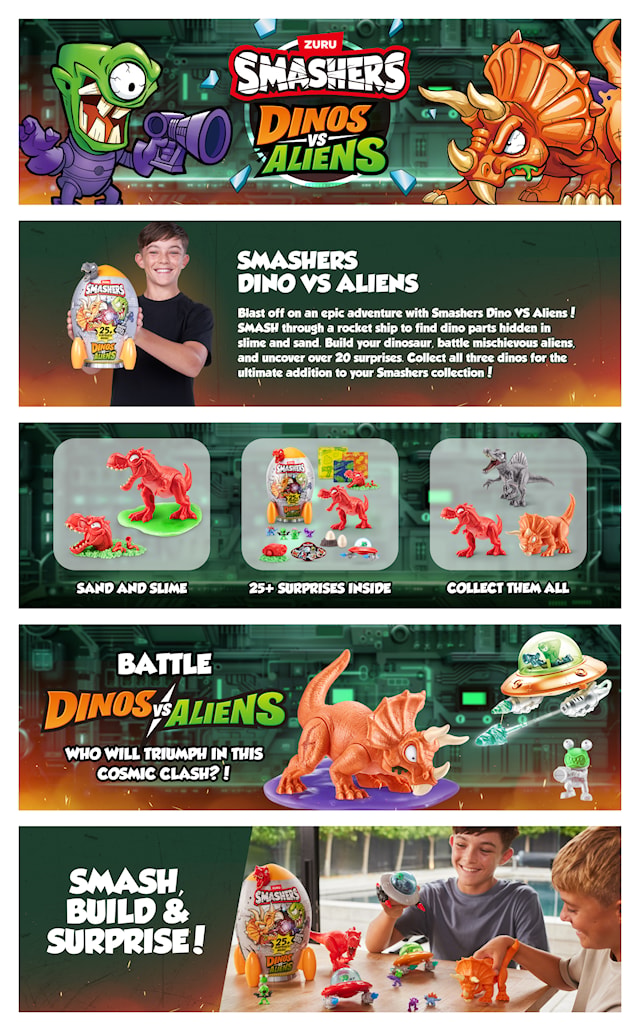 Produktbild 6 för Dinos vs Aliens Rocket Smashers
