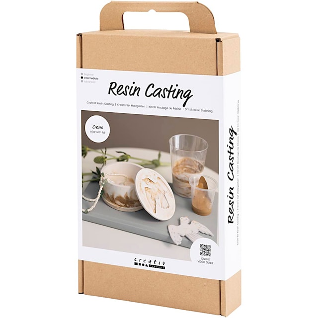 Produktbilde 3 for DIY Kit Resin Støping, Krukke med lokk, beige, off white, 1 pk.