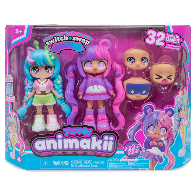 Produktbild 4 för Dockset Panda/ Alienkatt Animakii