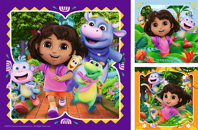 Produktbild 2 för Dora Utforskaren Pussel 3x49 Bitar Ravensburger