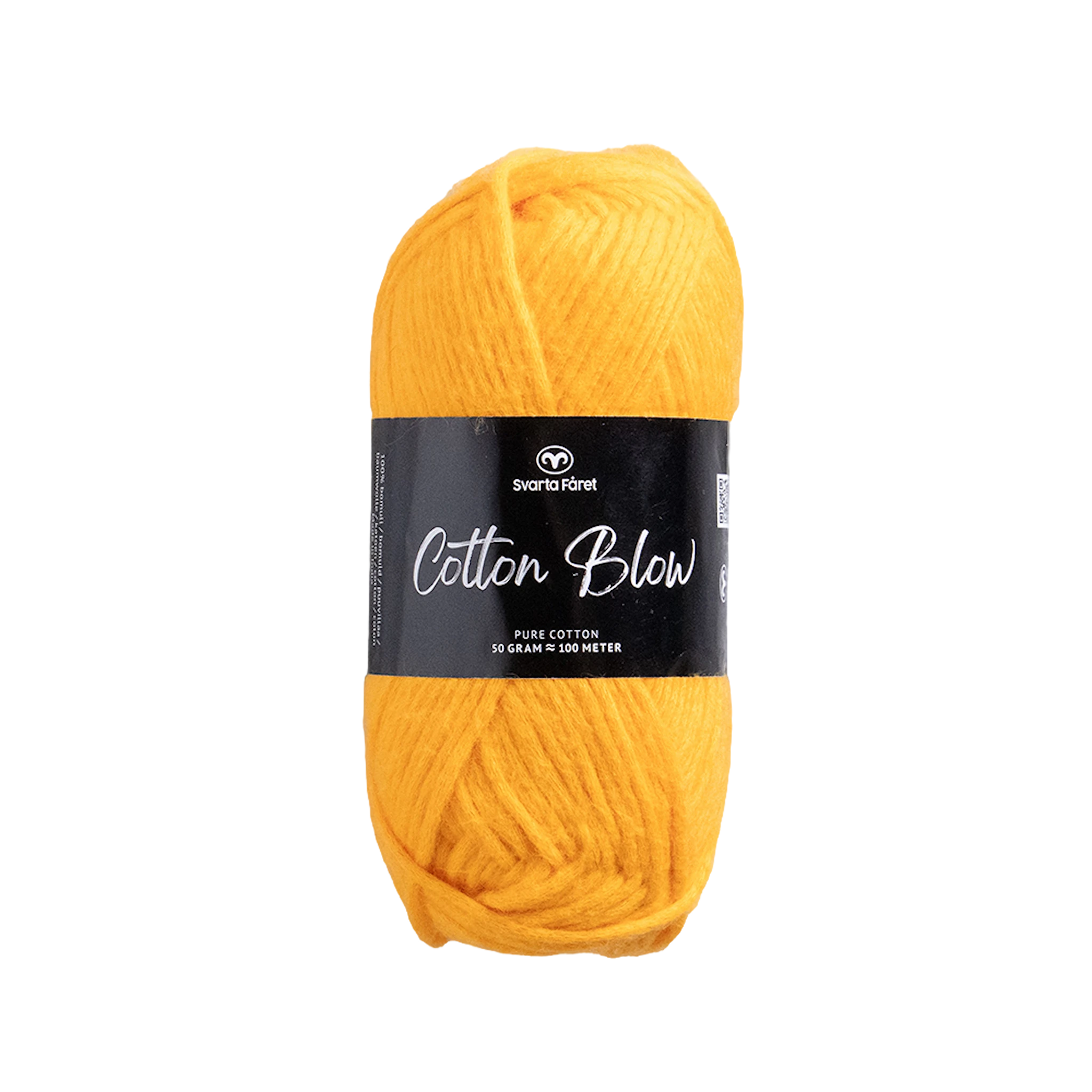 Produktbild för Cotton Blow Bomullsgarn 50 g Slice of Nice 012 Svarta Fåret