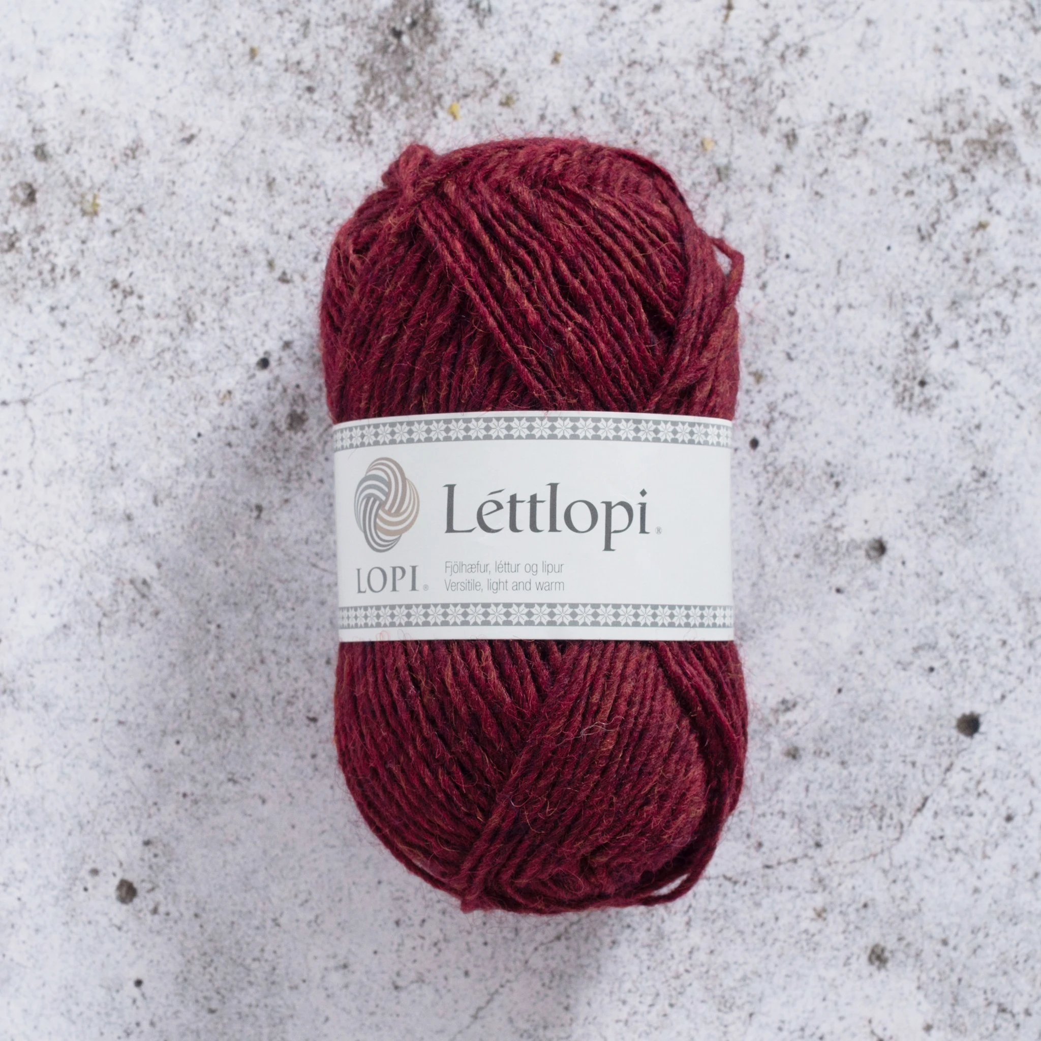 Tuotekuva ille Léttlopi Villalanka 50 g Meleerattu viininpunainen (1409) Istex
