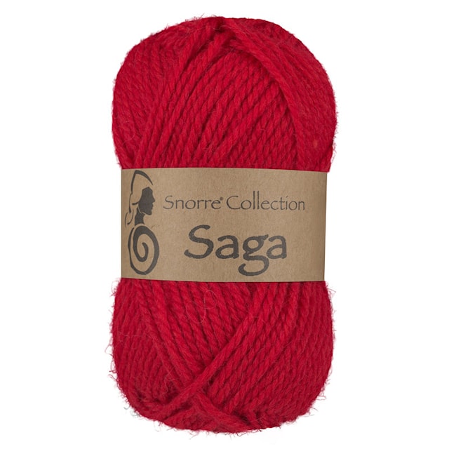 Saga Villa, alpakka-sekoitus 50 g Punainen 450, Viking Snorre