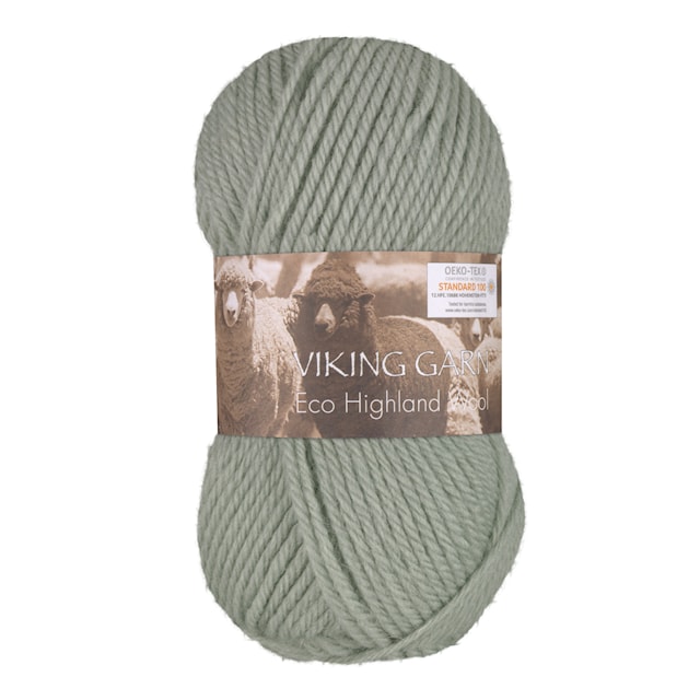 Eco Highland Wool 50 g Utuinen vaaleanvihreä 235 Viking Garn