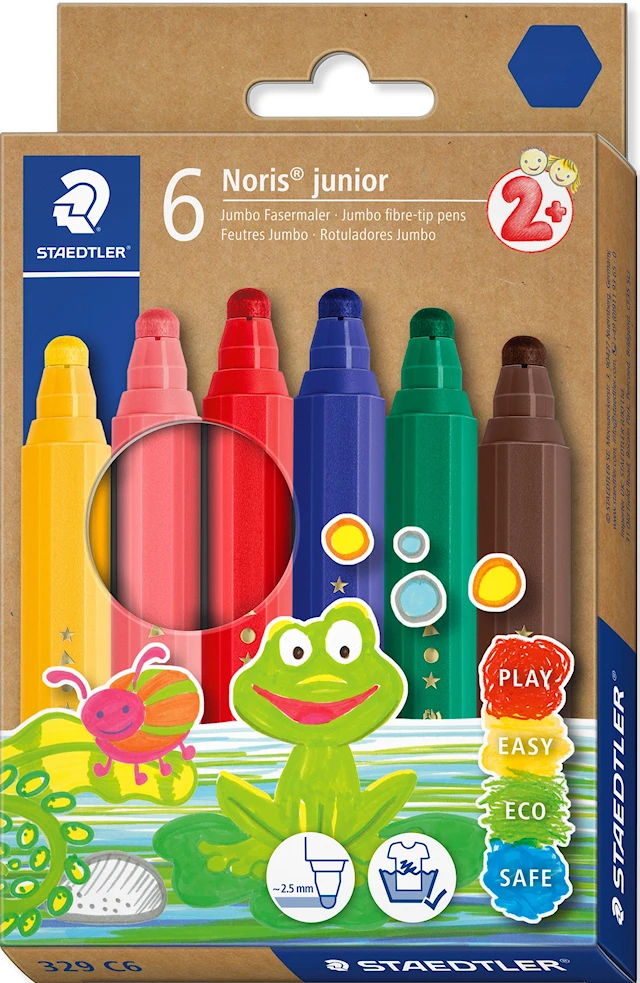 Tussikynä Jumbo 2-vuotiaista lähtien 6 kpl Noris Junior Staedtler