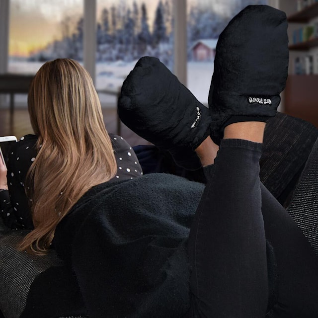 Tuotekuva 2 - Hot Feet Deluxe -Lämpötossut Mustat Mikamax