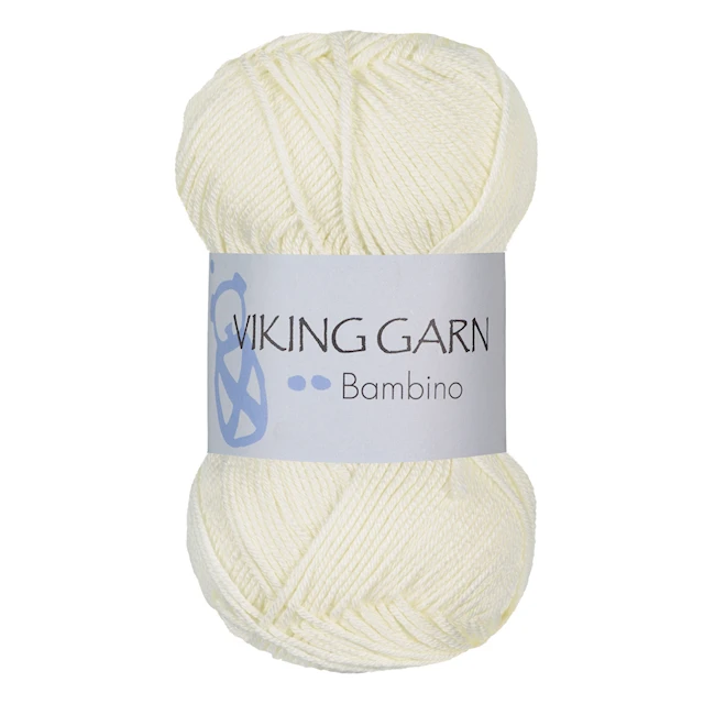 Bambino Garn Bomullsmix 50 g Naturvit 402 Viking Garn