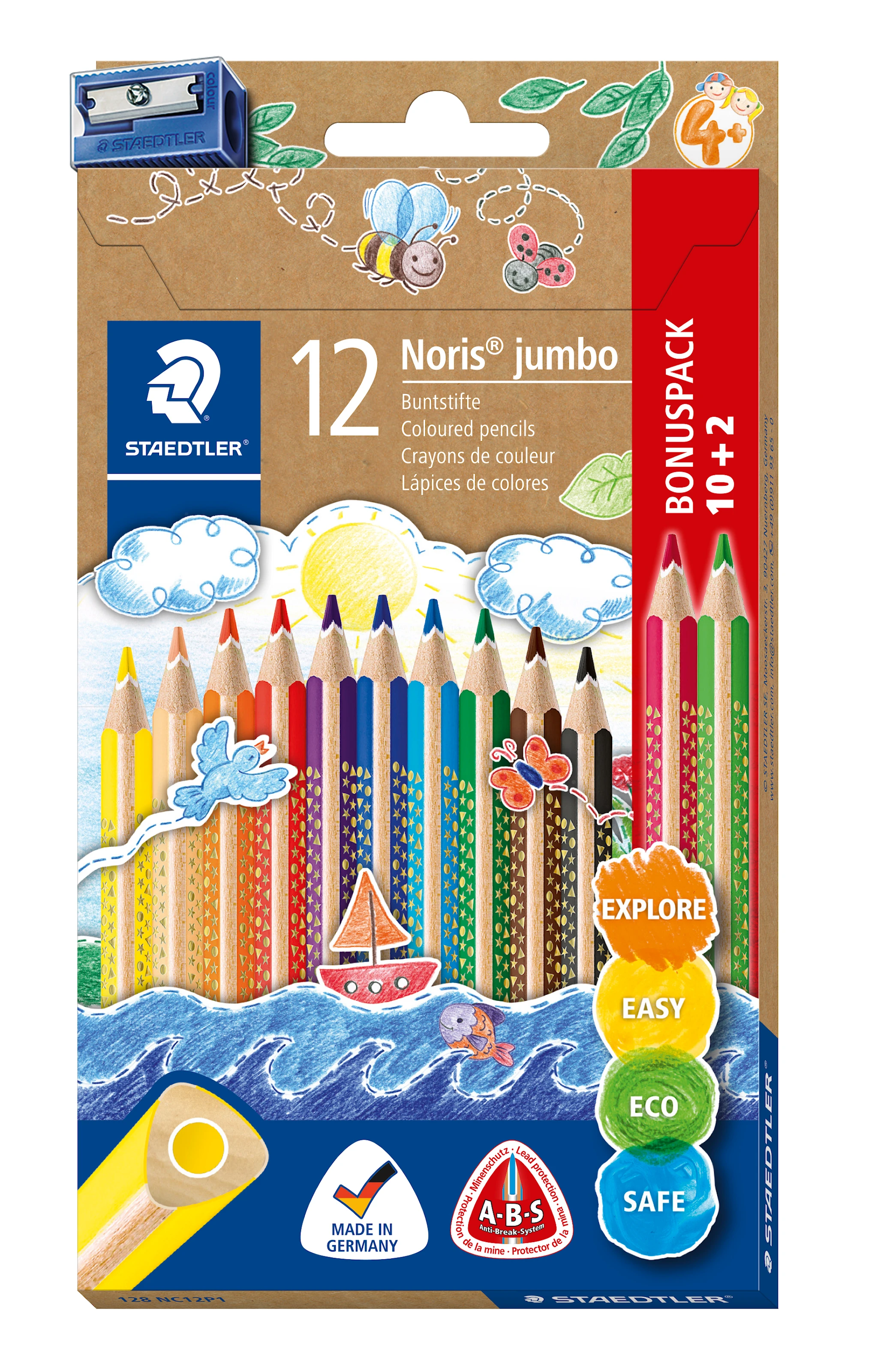 Produktbilde for Fargeblyanter Jumbo 10+2-pakning FSC 100% Staedtler