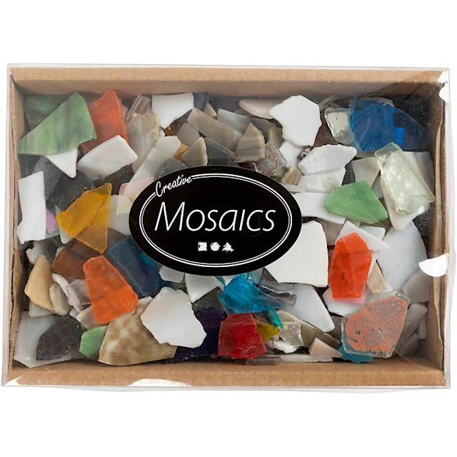 Mosaiikit, koko 8-20 mm, paksuus 2-3 mm, Lajitelman sisältö voi vaihdella , värilajitelma, 2 kg/ 1 pkt