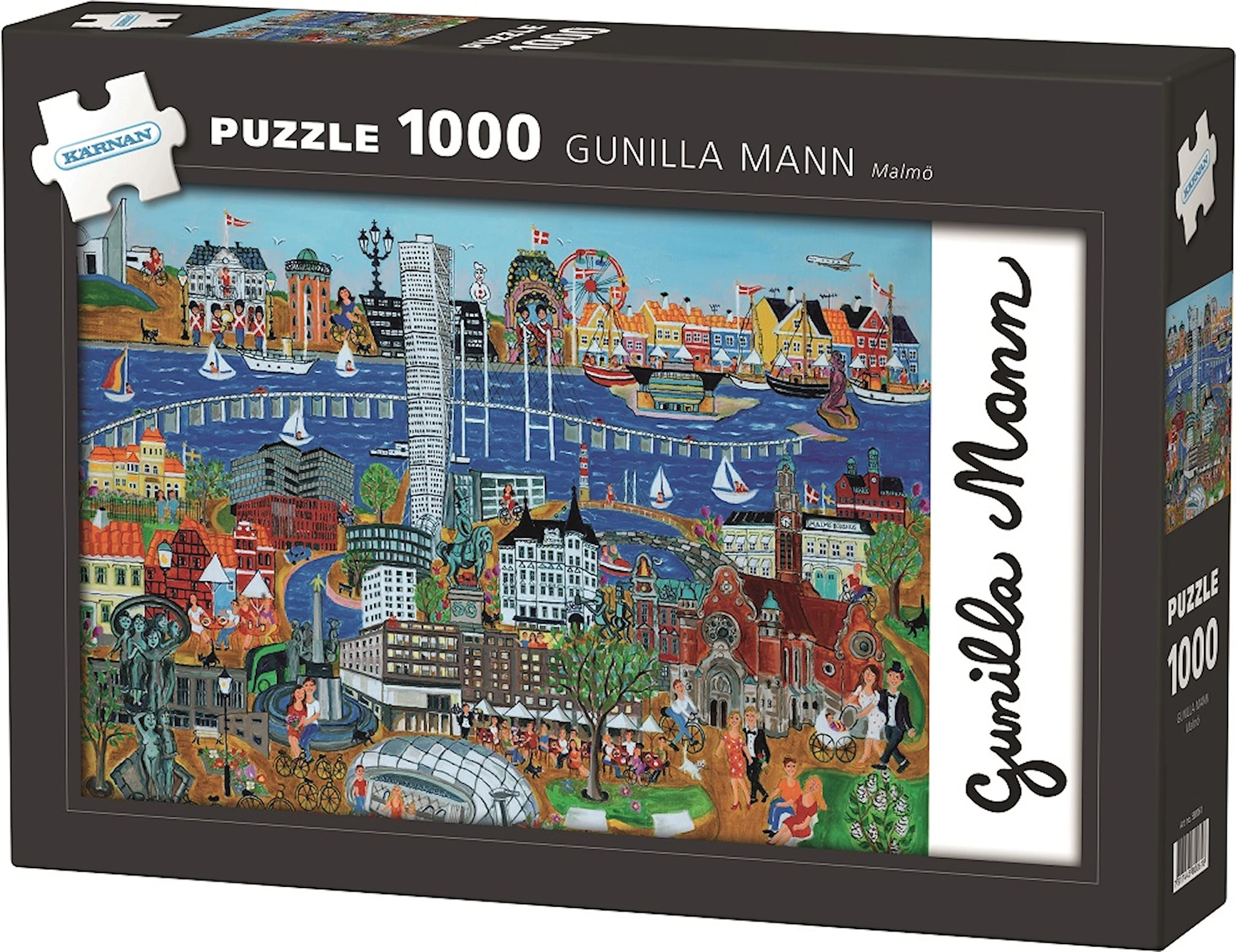 Produktbild för Gunilla Mann Malmö Pussel 1000 bitar Kärnan