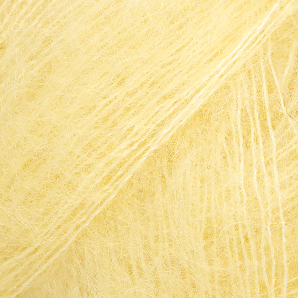 Kid- Silk Uni Color Garn Mohair Silke 25 g lemonade 52 Drops