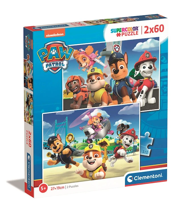 Pussel Paw Patrol 2x60 bitar, Clementoni