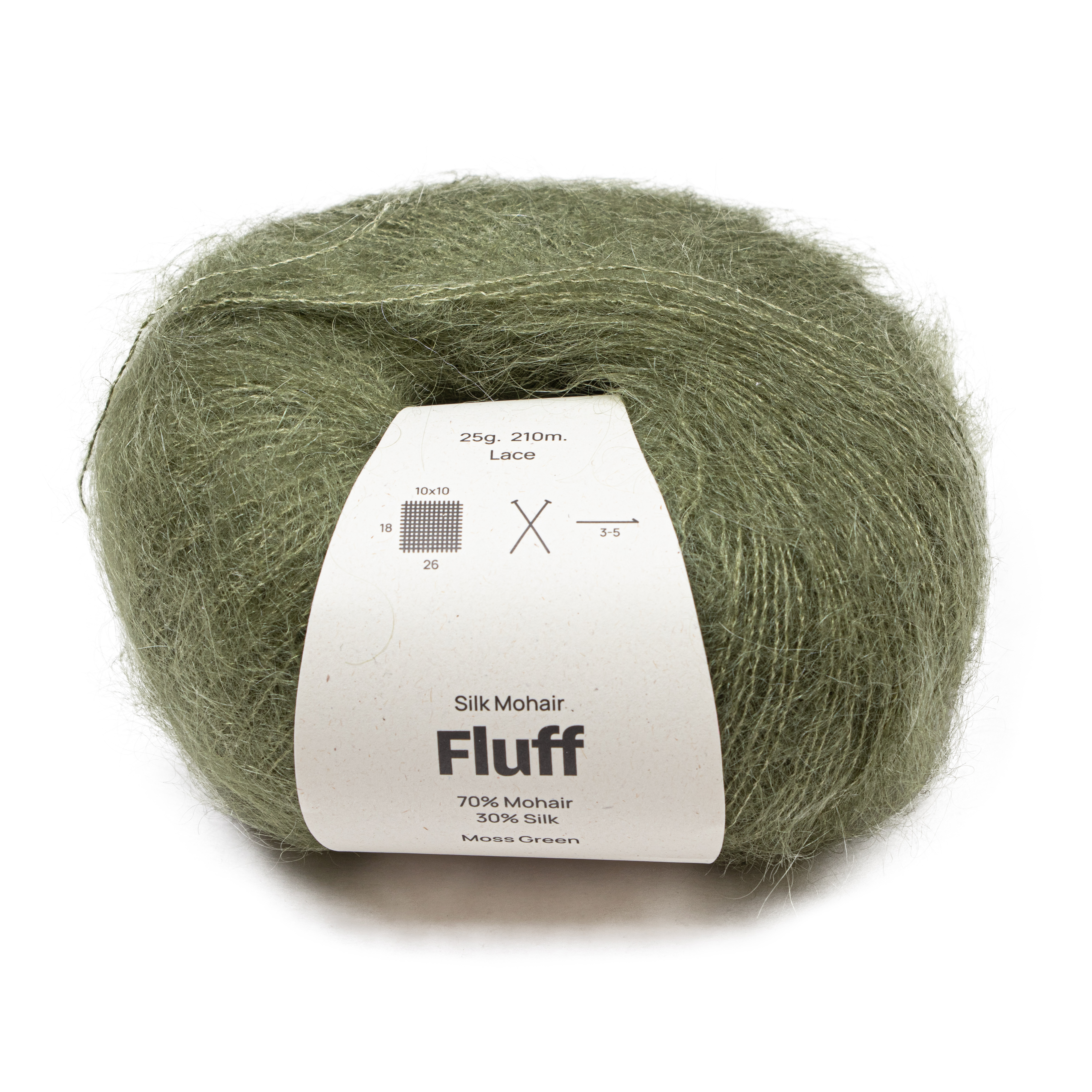 Silk Mohair Fluff 25 gr Moss green A796 Adlibris