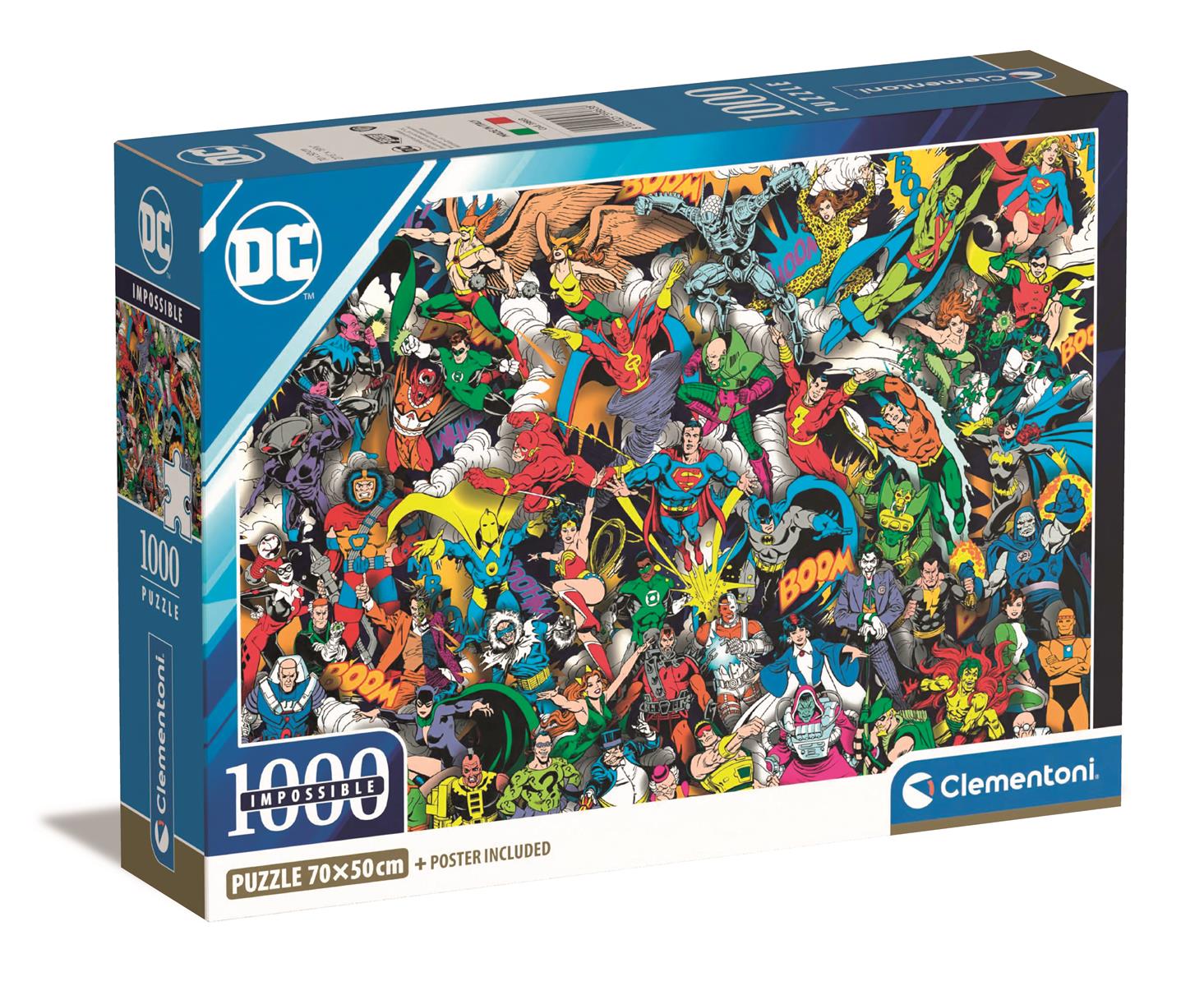 Pussel 1000 bitar CB High Quality Collection DC Comics Impossible, Clementoni