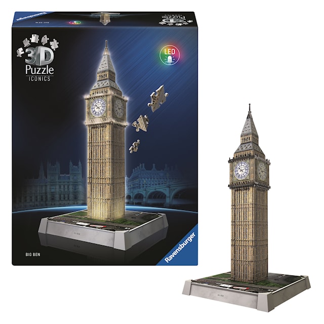 Produktbild 2 för Iconic Big Ben with Light 3D-Pussel 216 Bitar, Ravensburger