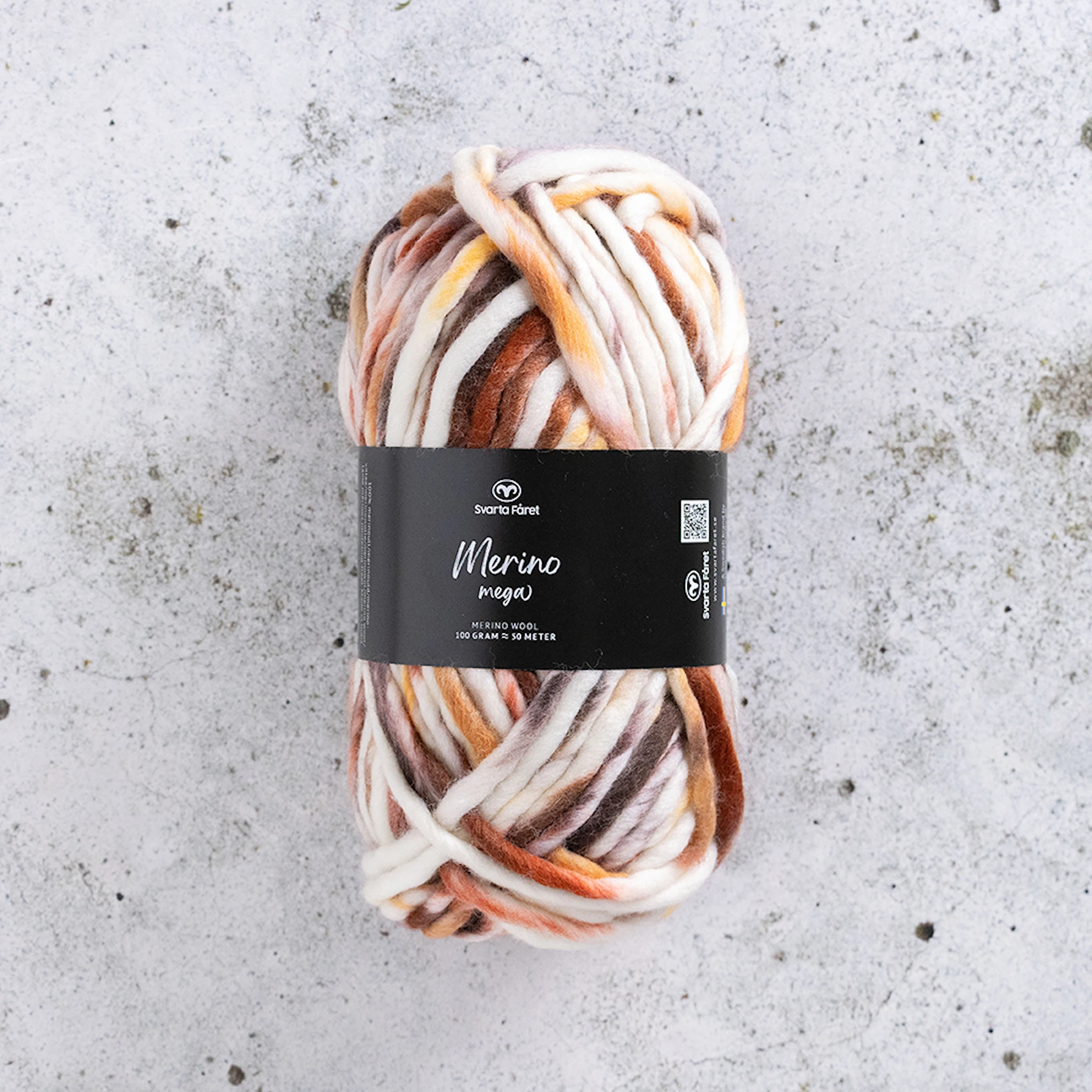 Produktbilde for Merino Mega Merino garn 100 gr 4Blue Lagoon 04 Svarta Fåret
