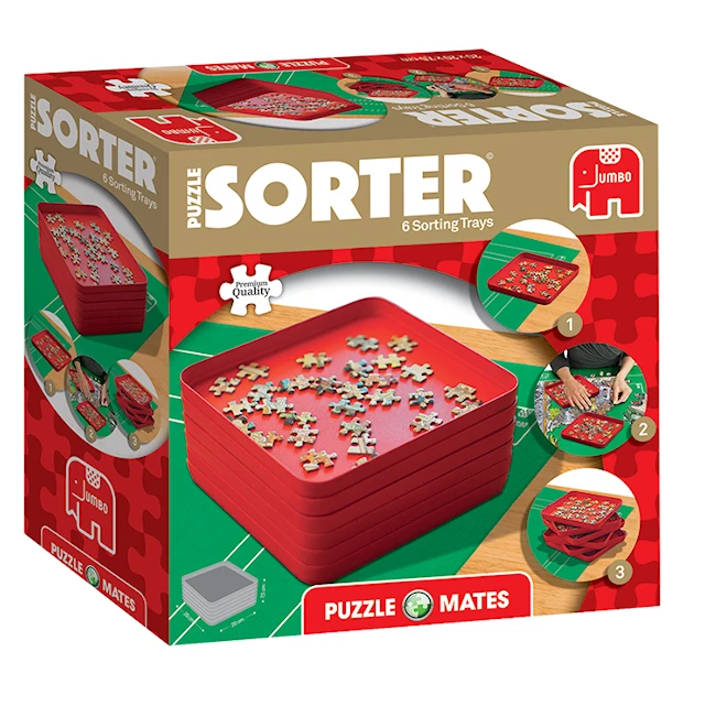 Pusselsorterare med 6 brickor, Jumbo