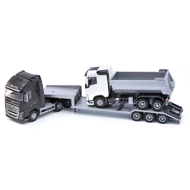 Volvo Low Loader & T-Bil Punainen Emek