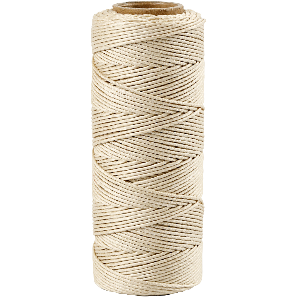 Bambusnöre Råvit 1 mm 65 m 1-pack
