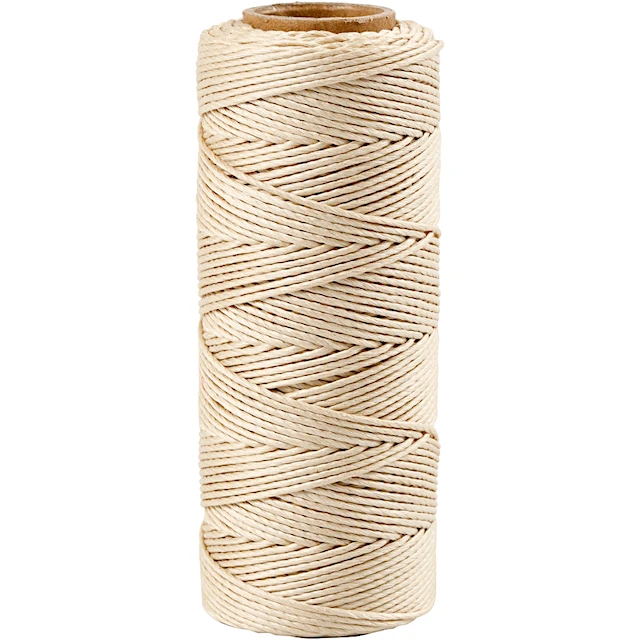 Bambusnöre Råvit 1 mm 65 m 1-pack