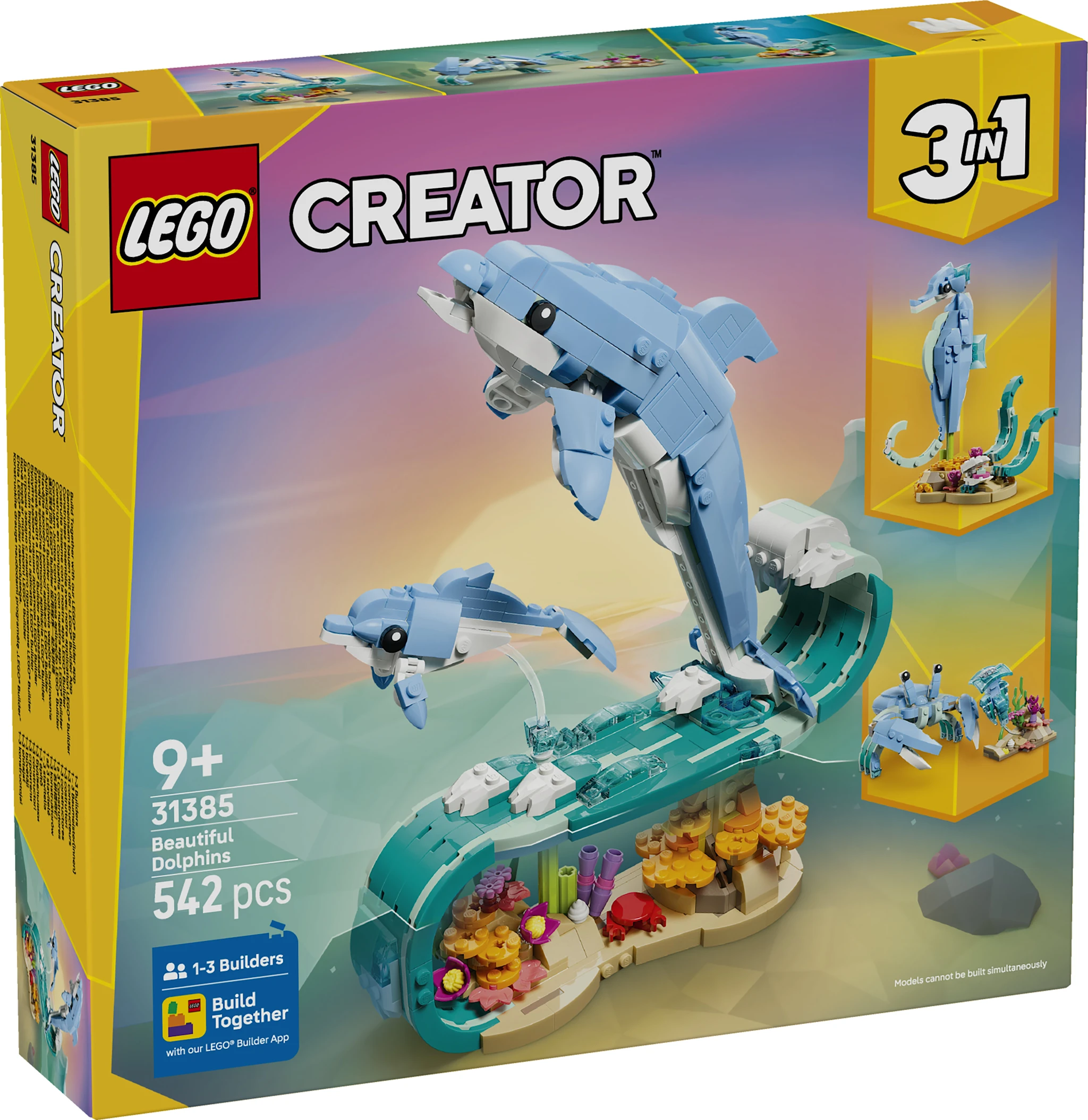 Tuotekuva ille Merieläimet: Söpöt delfiinit LEGO® Creator (31385)