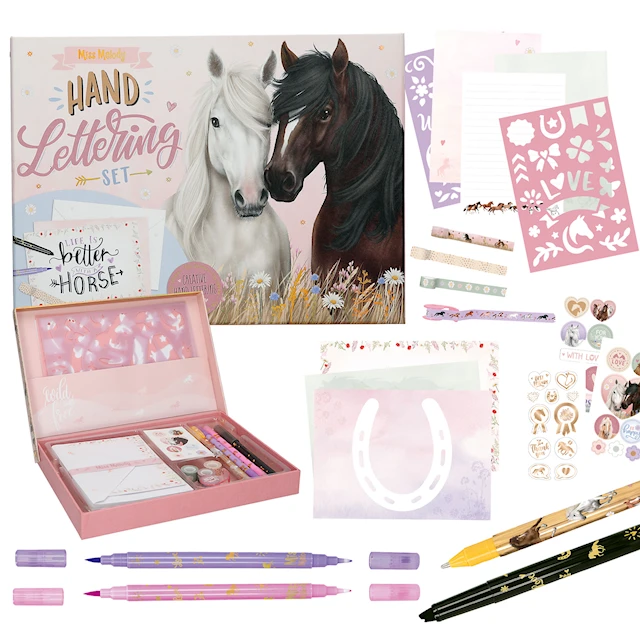Handlettering Brevpapper i box Miss Melody