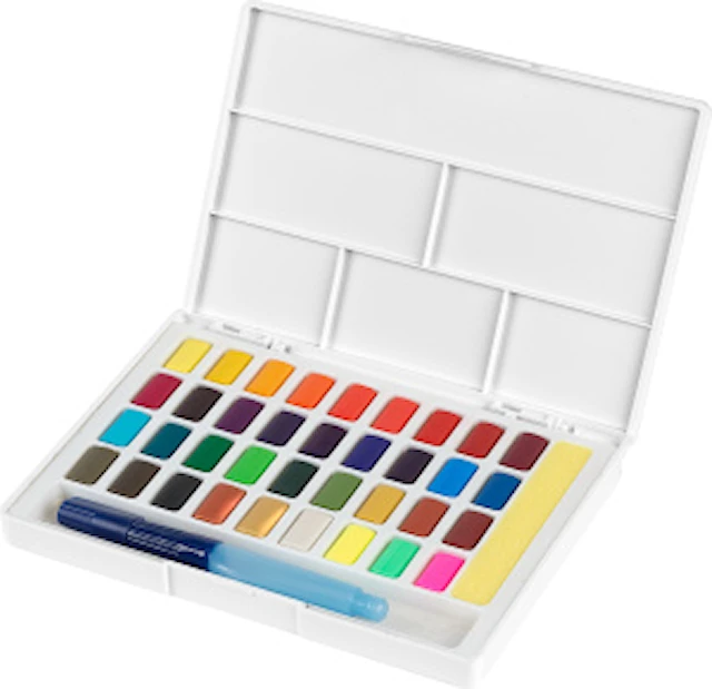 Akvarellfärger Creative Studio Färgkakor Etui med 36 Färger Faber-Castell