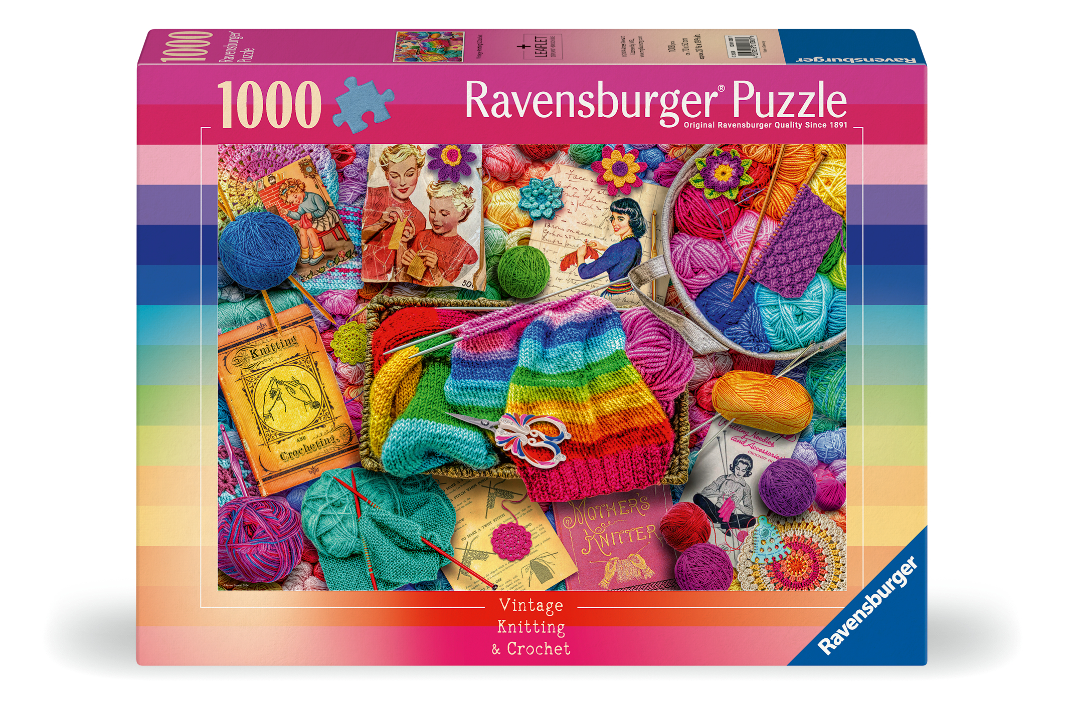 Vintage Knitting & Crochet Pussel 1000 bitar, Ravensburger
