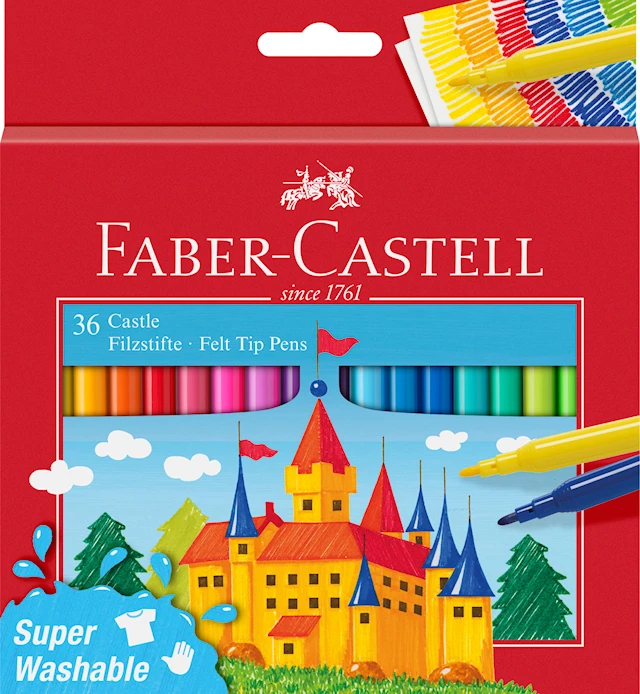 Tuschpennor Barn 36-pack Faber-Castell