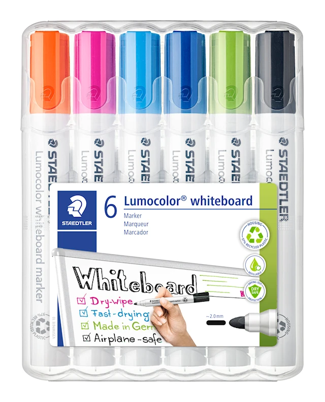 Lumocolor whiteboardpennor 6-pack Staedtler