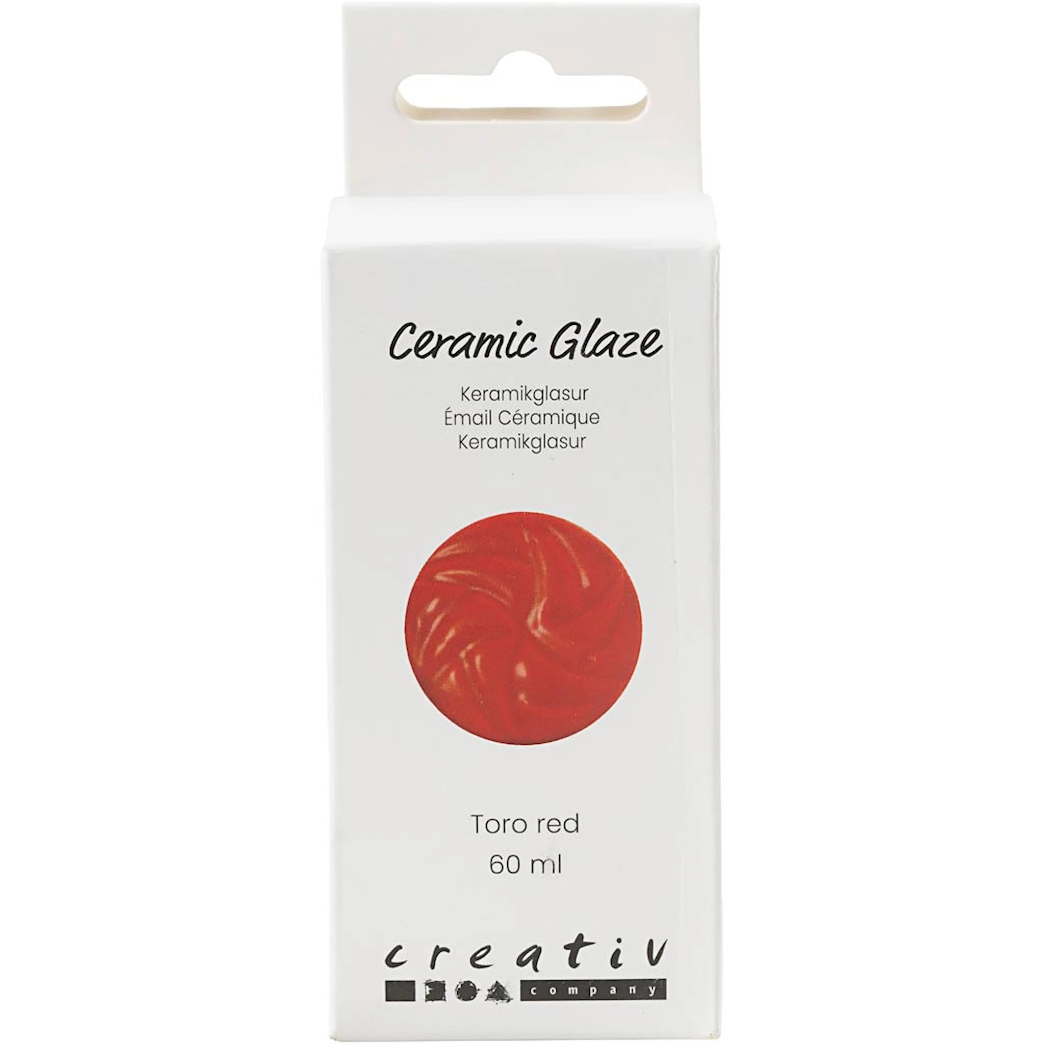 Produktbilde for Keramikkglasur, 984-1101 °C, dekkende, Toro Red, 60 ml/ 1 boks