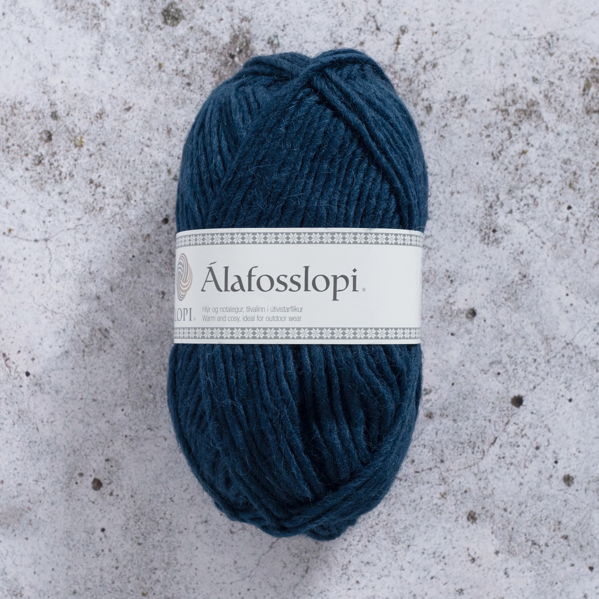 Produktbild för Álafosslopi Garn Ull 100 g Marinblå Istex (0118)
