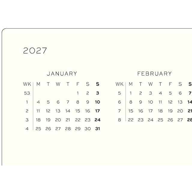 Produktbild 3 för Week Planner 18m 26-27 A5 Black Leuchtturm1917