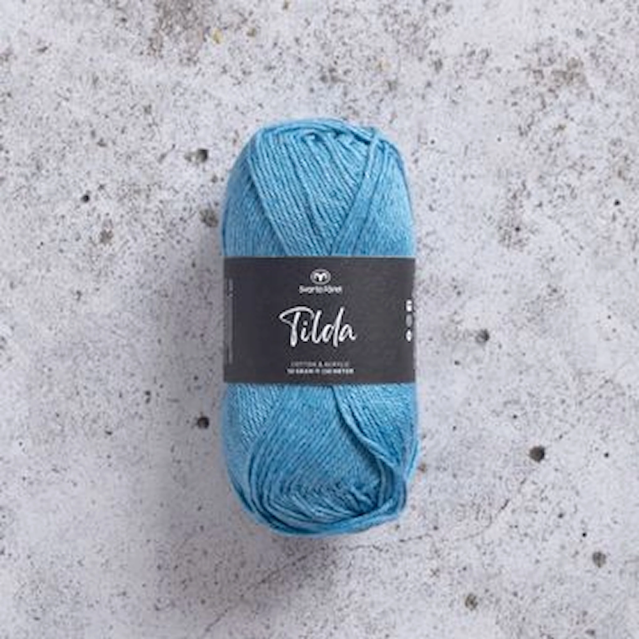 Produktbild för Tilda Garn Bomullsmix 50g Svarta Fåret