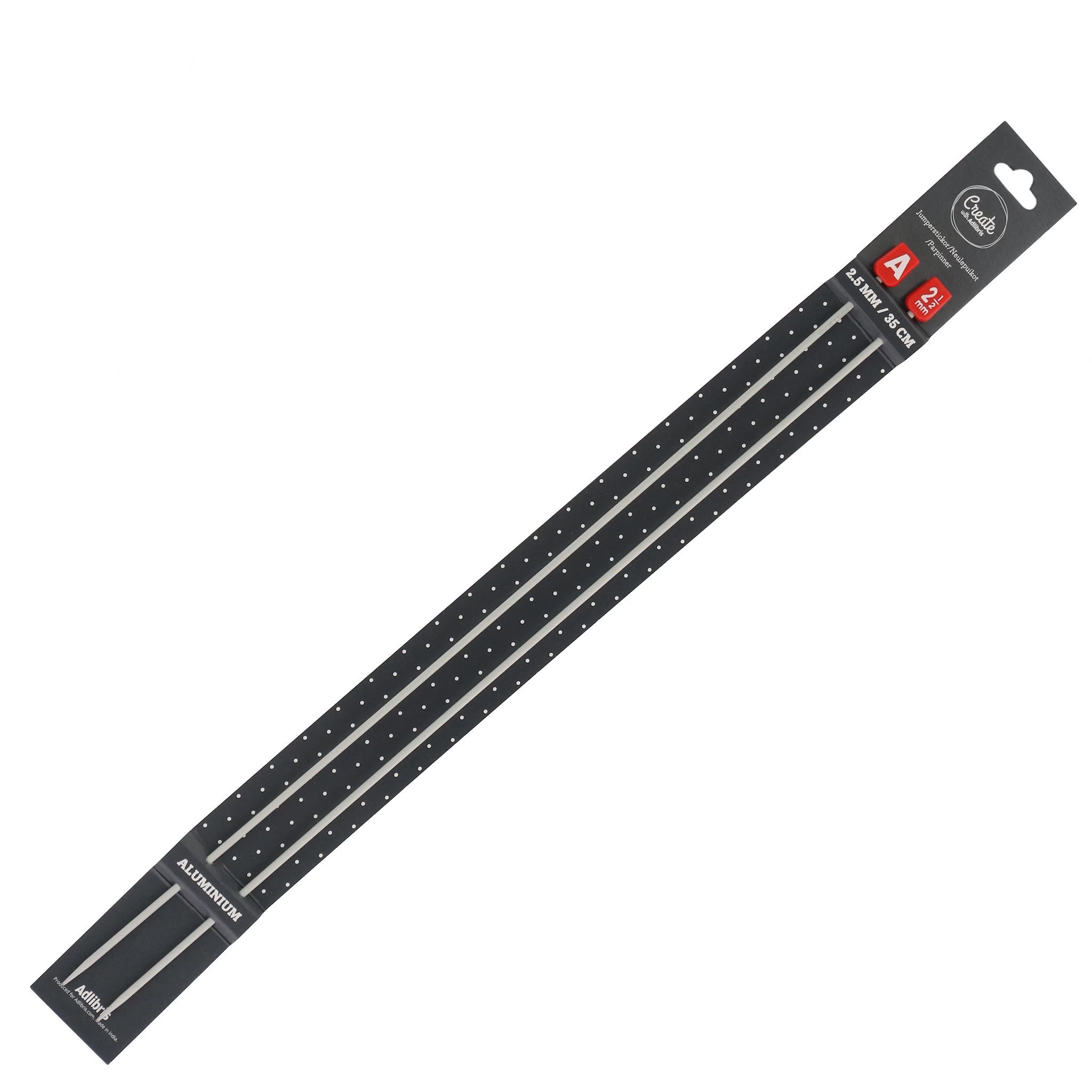Produktbild för Jumperstickor 2,5mm Aluminium 35cm Adlibris