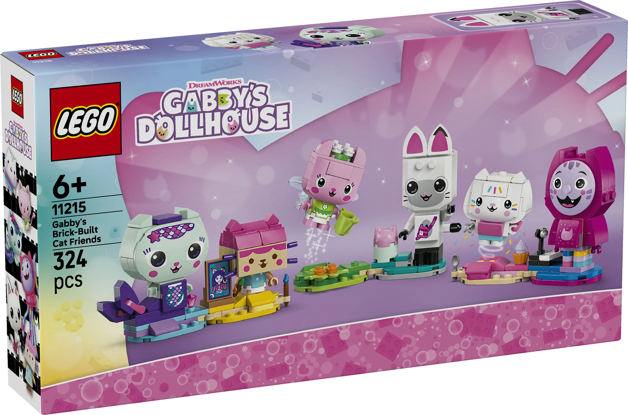 Tuotekuva ille Gabbyn palikoista rakennettavat kissaystävät LEGO® Gabby's Dollhouse (11215)
