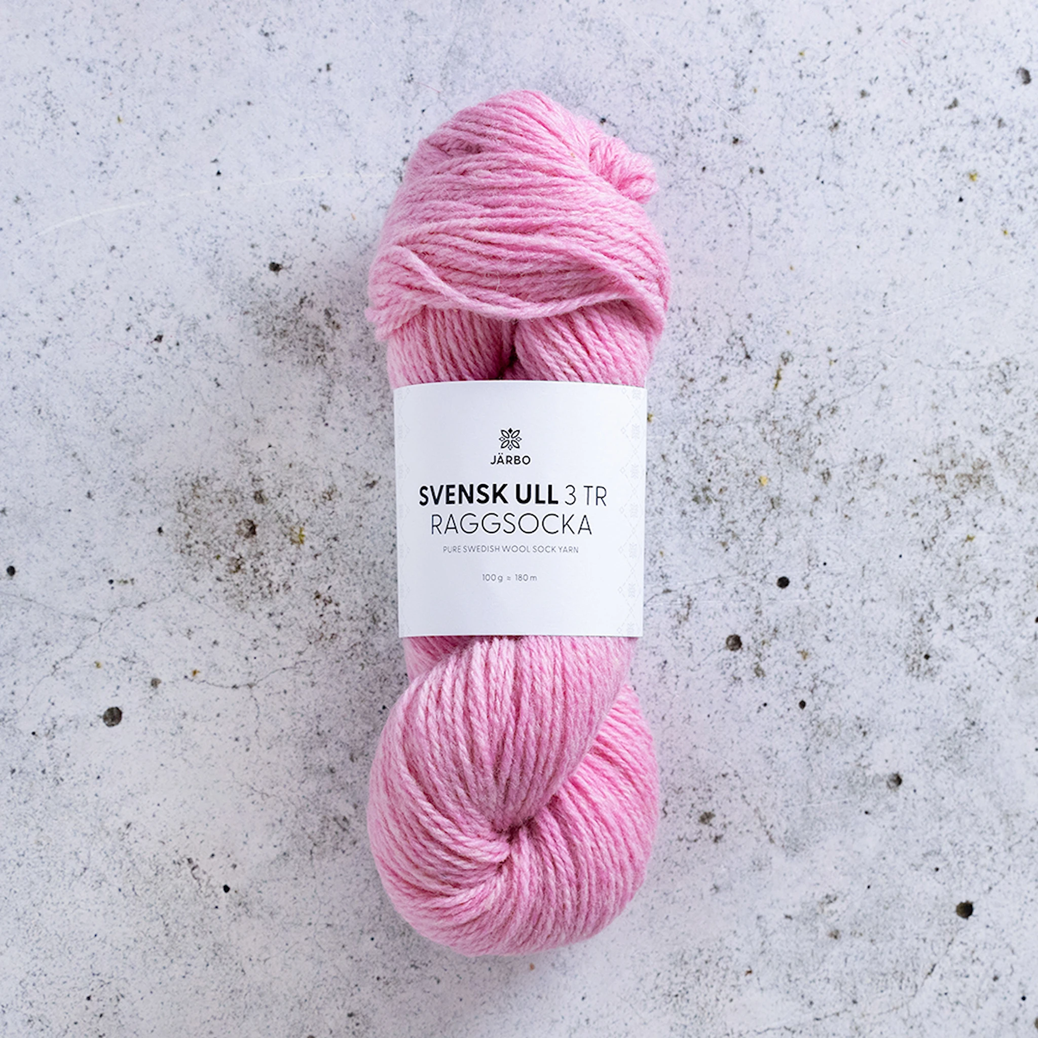 Tuotekuva ille Svensk Ull 3tr Villasukka 100 gr Rosendal Pink 217 Järbo