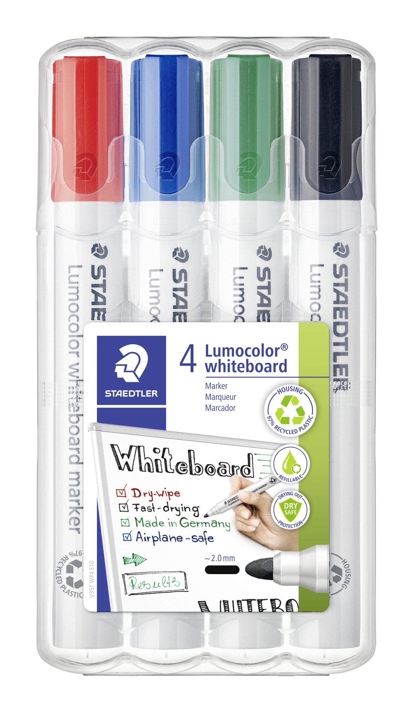 Lumocolor whiteboardpennor 4-pack Staedtler
