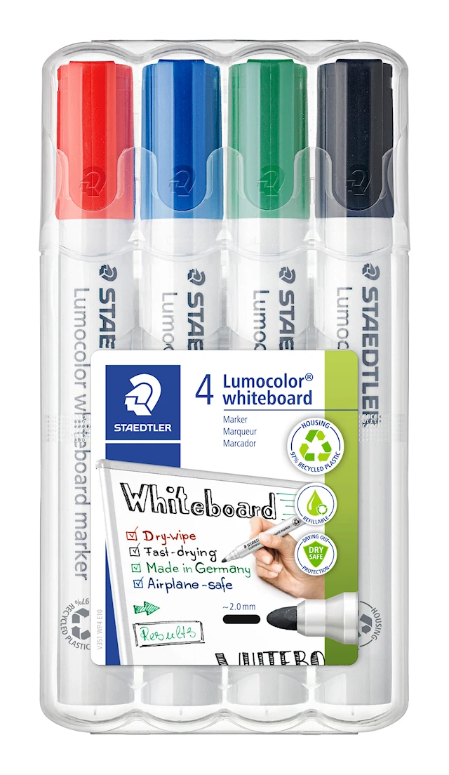 Lumocolor whiteboardpennor 4-pack Staedtler