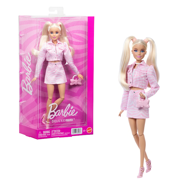 Produktbilde 1 for Deluxe Style Lyserosa Jeansjakke Barbie