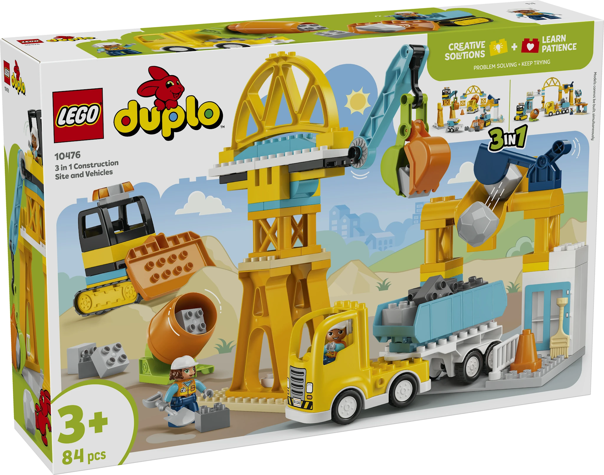 Produktbilde for 3-i-1 Byggeplass med anleggsmaskiner LEGO® DUPLO Town (10476)