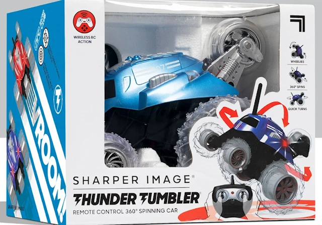 Monster Spinning Car Radio-ohjattava RC Metallinsininen Sharper Image