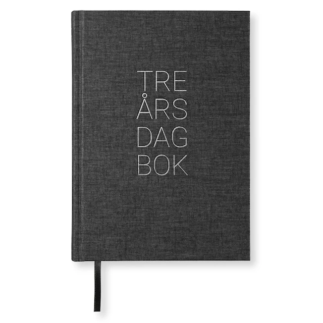 3-Års Dagbok A5 Transparent Black Paperstyle