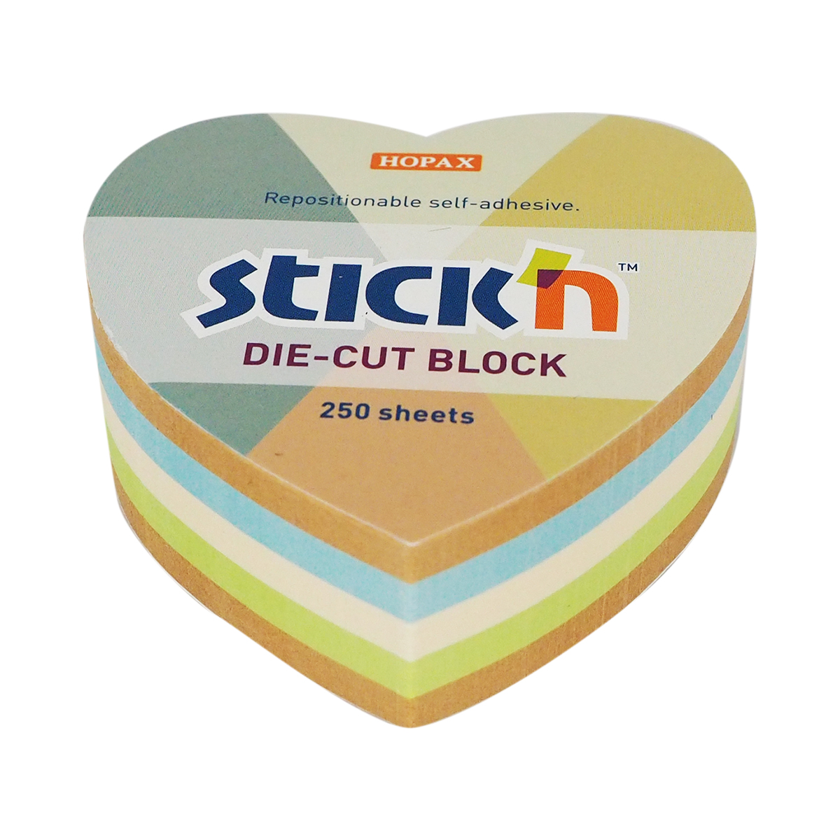 Notiskub Hjärta Återvunnet 67x67 mm Stick'n